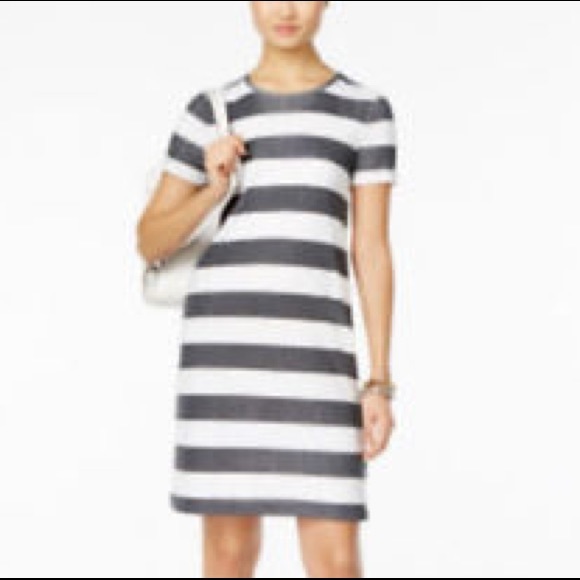 Michael Kors Striped T-Shirt Dress - Picture 1 of 4